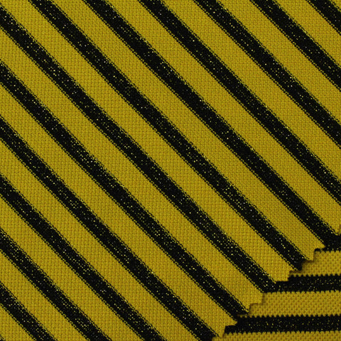 Yellow Glitter-Stripe Knit