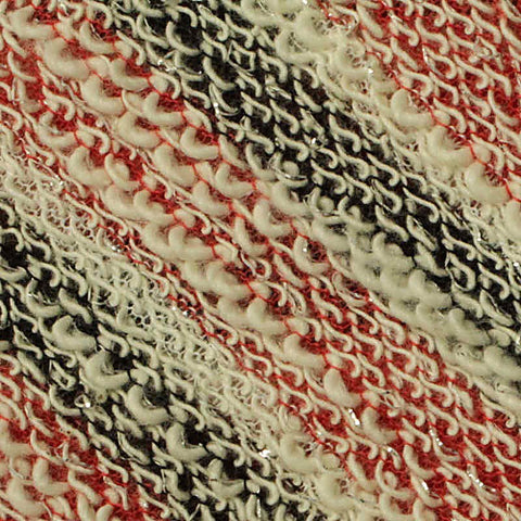 Red Horizontal-Stripe Knit, Cotton-Poly, 170 gsm