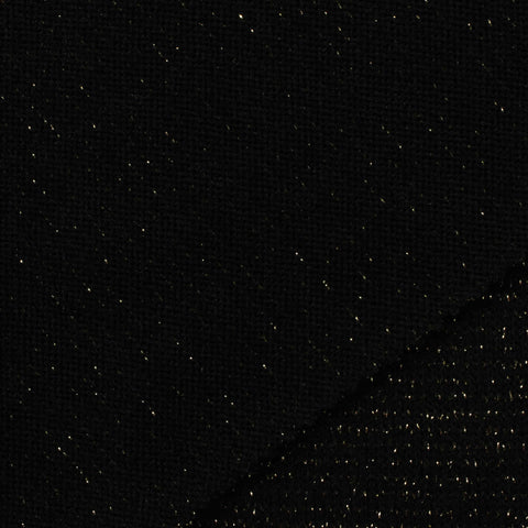Black Flecks Knit, Polyester, 180 gsm