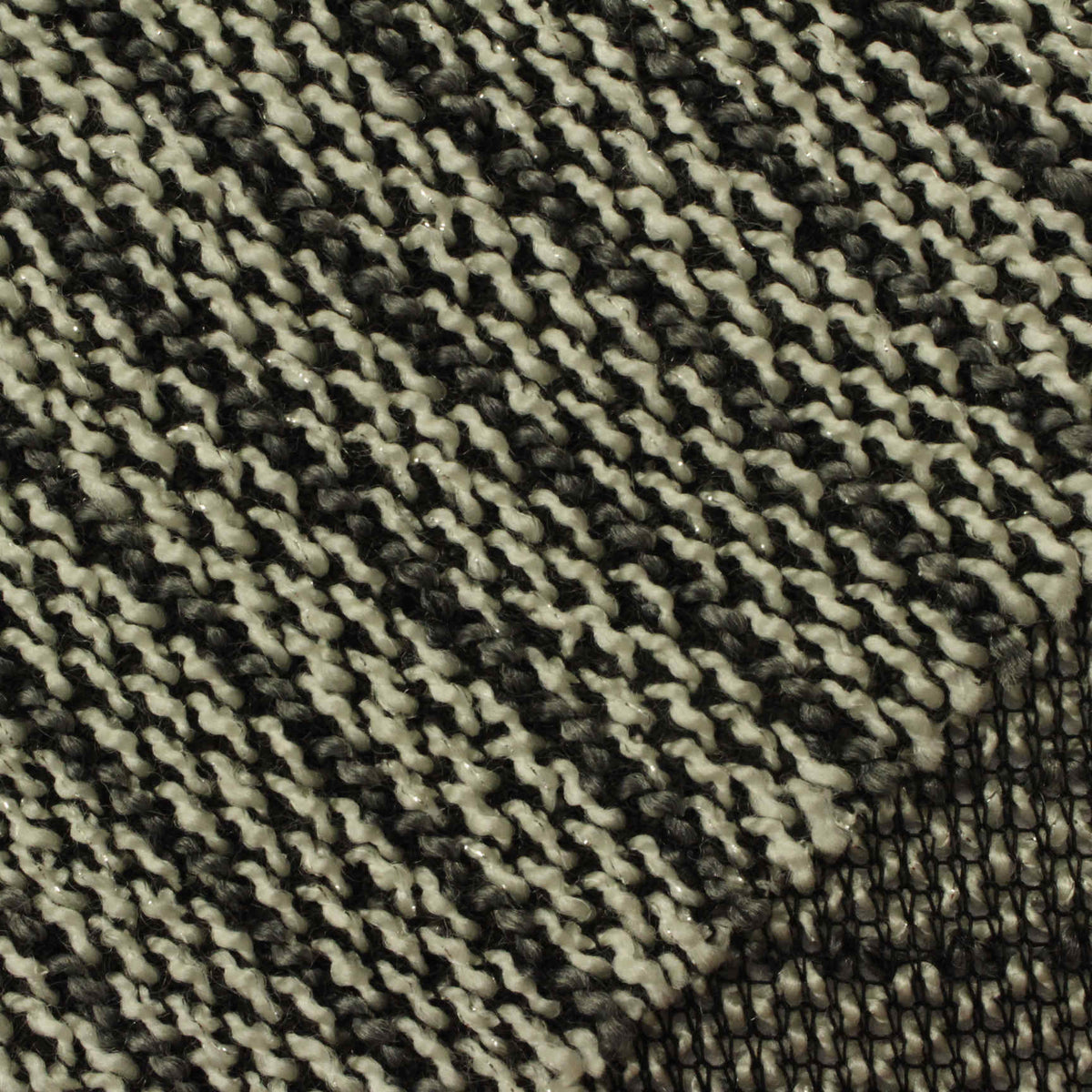 Black Houndstooth Knit, Acrylic-Poly