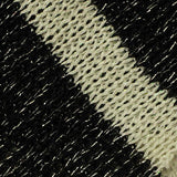 Black Diagonal-Stripe Rib Knit, Poly-Metallic — texture