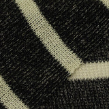 Black Diagonal-Stripe Rib Knit, Poly-Metallic