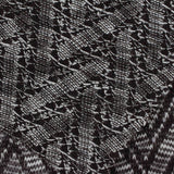 Black Geometric-Square Chunky Knit, Polyester