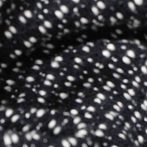 Black Marl Chunky Knit, Poly-Cotton, 395 gsm