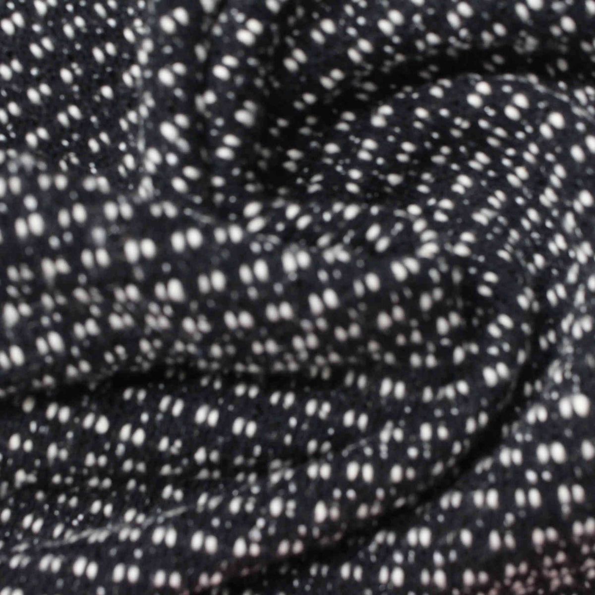 Black Marl Chunky Knit, Poly-Cotton, 395 gsm