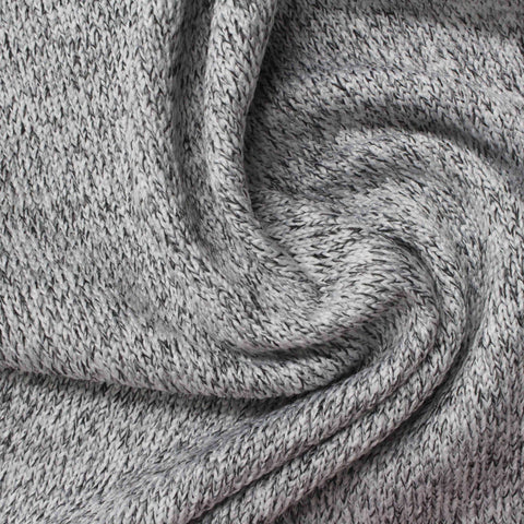 Heathered Grey Marl Chunky Knit, Polyester, 299 gsm