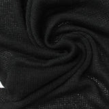 Viscose Polyester Stretch Chunky Knit Fabric, 164 gsm, 180 cm — Black