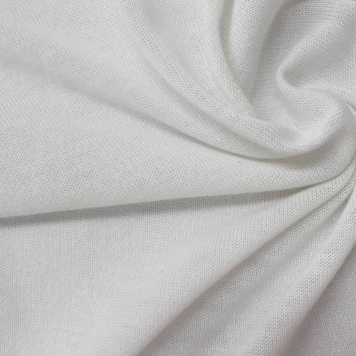 100% Polyester Chunky Knit Fabric, 159 gsm, 165 cm — White