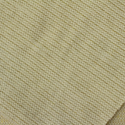Polyester Metallic Stretch Chunky Knit Fabric, 180 gsm, 150 cm — Beige
