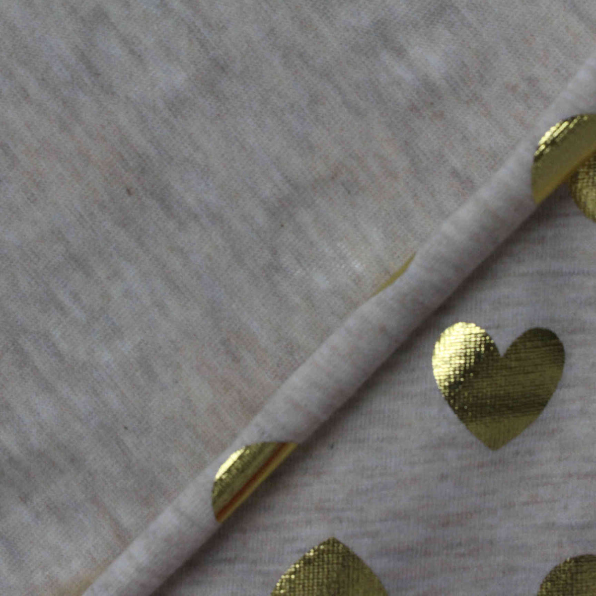 Gold Heart Knit, Cotton-Poly