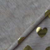 Gold Heart Knit, Cotton-Poly