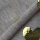 Gold Heart Knit, Cotton-Poly — texture