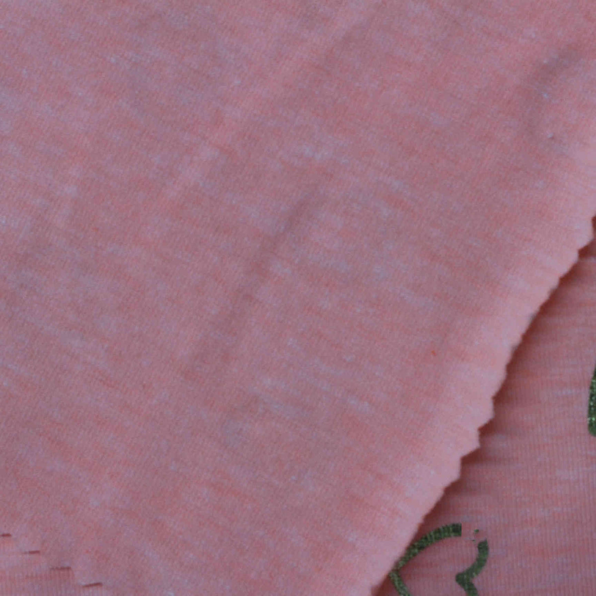 Green Glitter-Heart Knit, Cotton-Poly