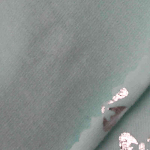 Silver Flowers Jersey Knit, Cotton-Poly