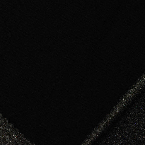 Cotton Stretch Knit Fabric, 292 gsm, 140 cm — Black