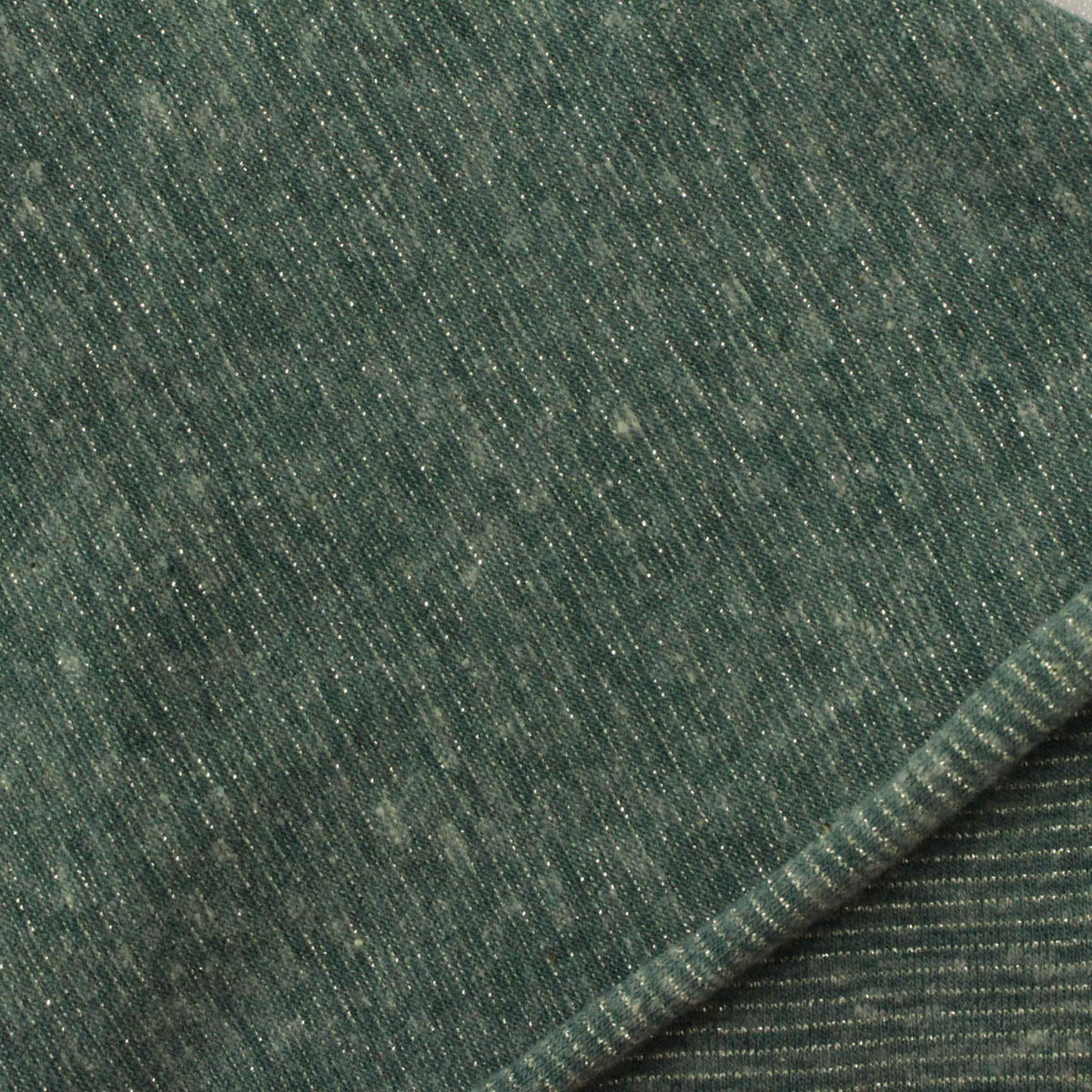 Dark Teal Heathered-Marl Jersey Knit