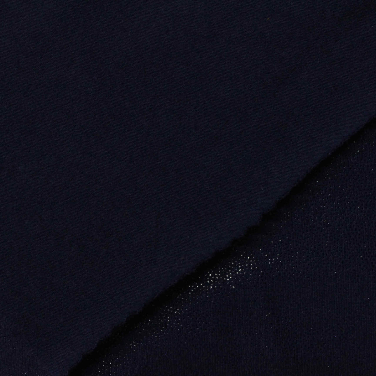 Cotton Stretch Knit Fabric, 207 gsm, 170 cm — Navy
