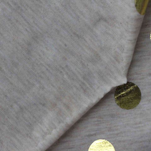 Gold Dots Knit, Cotton-Poly
