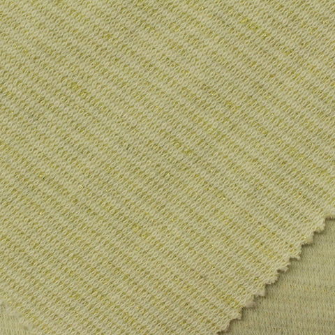 Cotton Metallic Stretch Chunky Knit Fabric, 215 gsm, 160 cm — Green