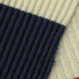 Navy Stripes Rib Knit, Viscose — texture