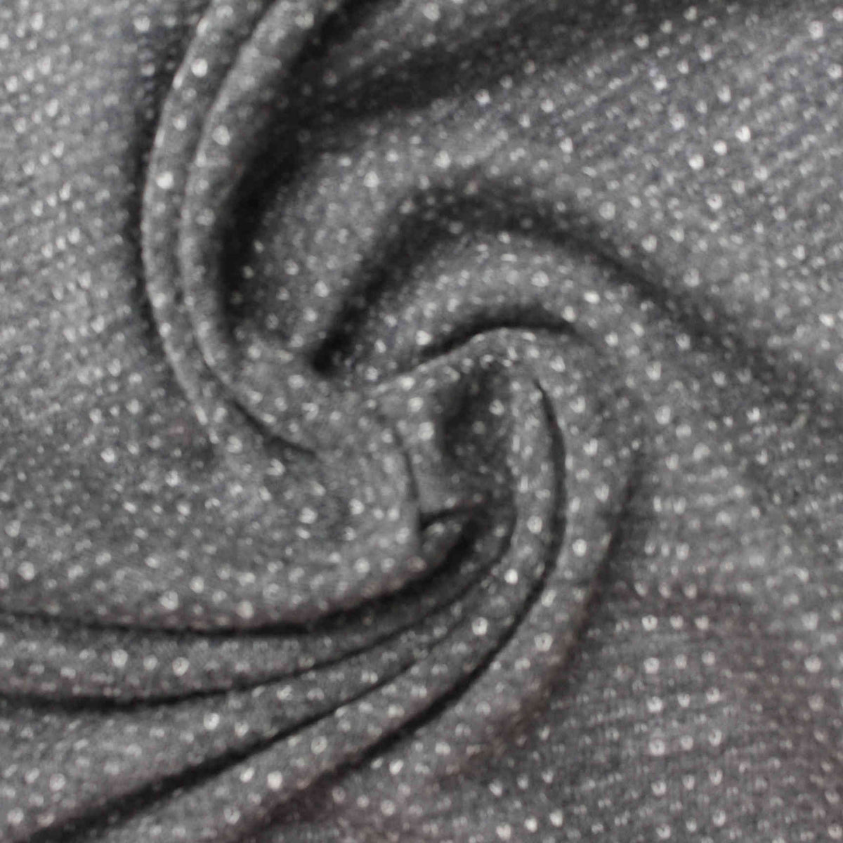 Dark Grey Marl Chunky Knit, Poly-Viscose, 95 gsm