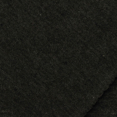 Heather Viscose Stretch Jersey Knit Fabric, 187 gsm, 180 cm — Black