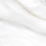 Slub Polyester Stretch Chunky Knit Fabric, 235 gsm, 152 cm — White — texture
