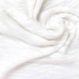 Slub Polyester Stretch Chunky Knit Fabric, 235 gsm, 152 cm — White