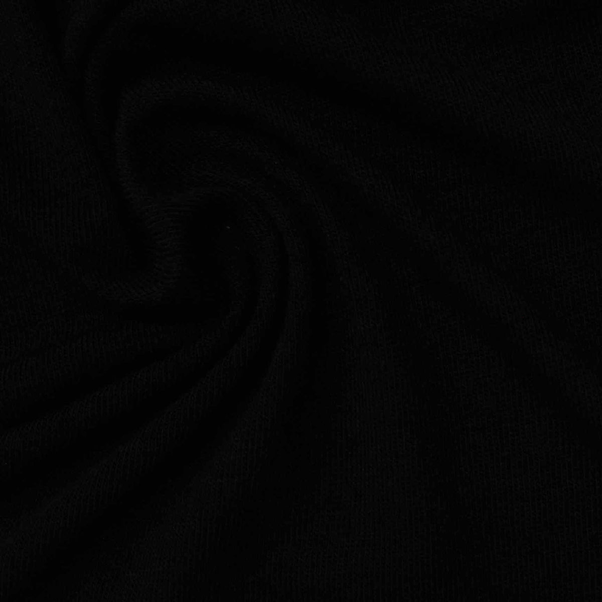Jersey Knit Fabric, 130 gsm, 175 cm — Black