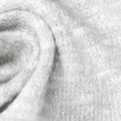 Light Grey Marl Chunky Knit, Poly-Viscose, 210 gsm, 157 cm