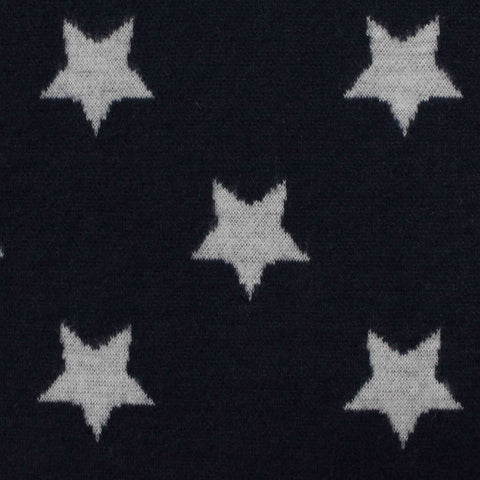 White Stars Interlock Knit, Polyester