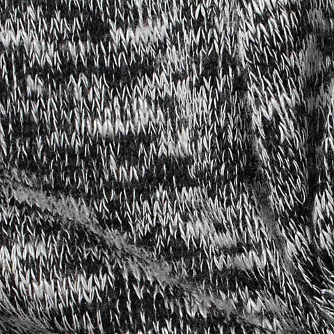 Black Heathered-Marl Chunky Knit, Viscose-Poly, 240 gsm, 163 cm