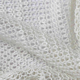 Polyester Viscose Chunky Knit Fabric, 140 gsm, 150 cm — White — texture