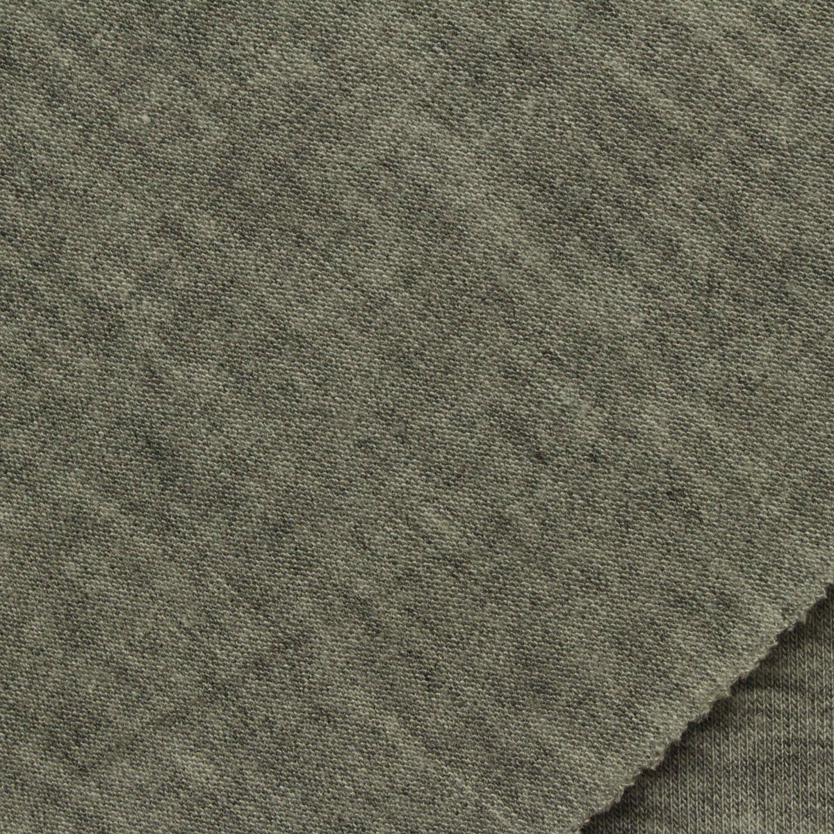 Grey-Green Marl Jersey Knit, Viscose, 193 gsm