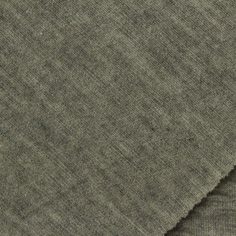 Grey-Green Marl Jersey Knit, Viscose, 193 gsm