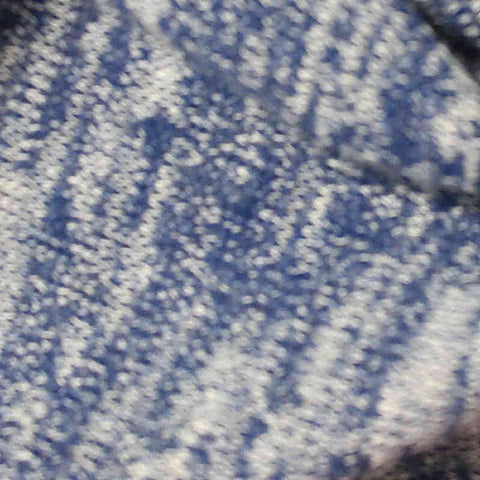 Blue Heathered-Marl Chunky Knit, Poly-Viscose, 185 gsm