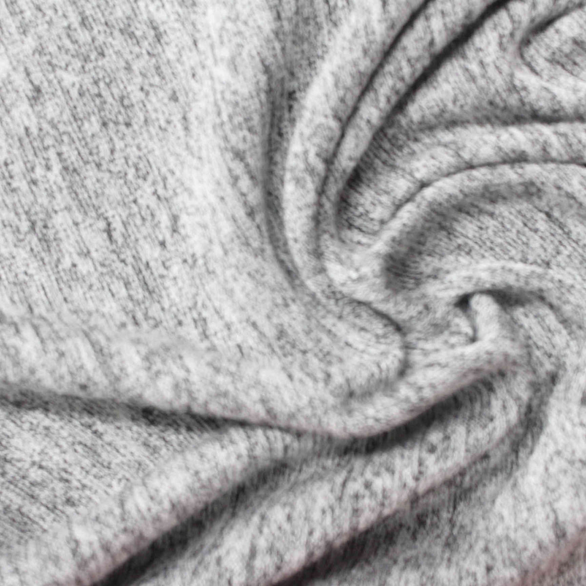 Grey Marl Chunky Knit, Viscose-Poly, 213 gsm