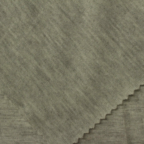 Khaki Marl Jersey Knit, Poly-Viscose