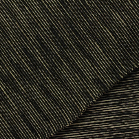 Black Stripes Jersey Knit, Poly-Viscose, 200 gsm