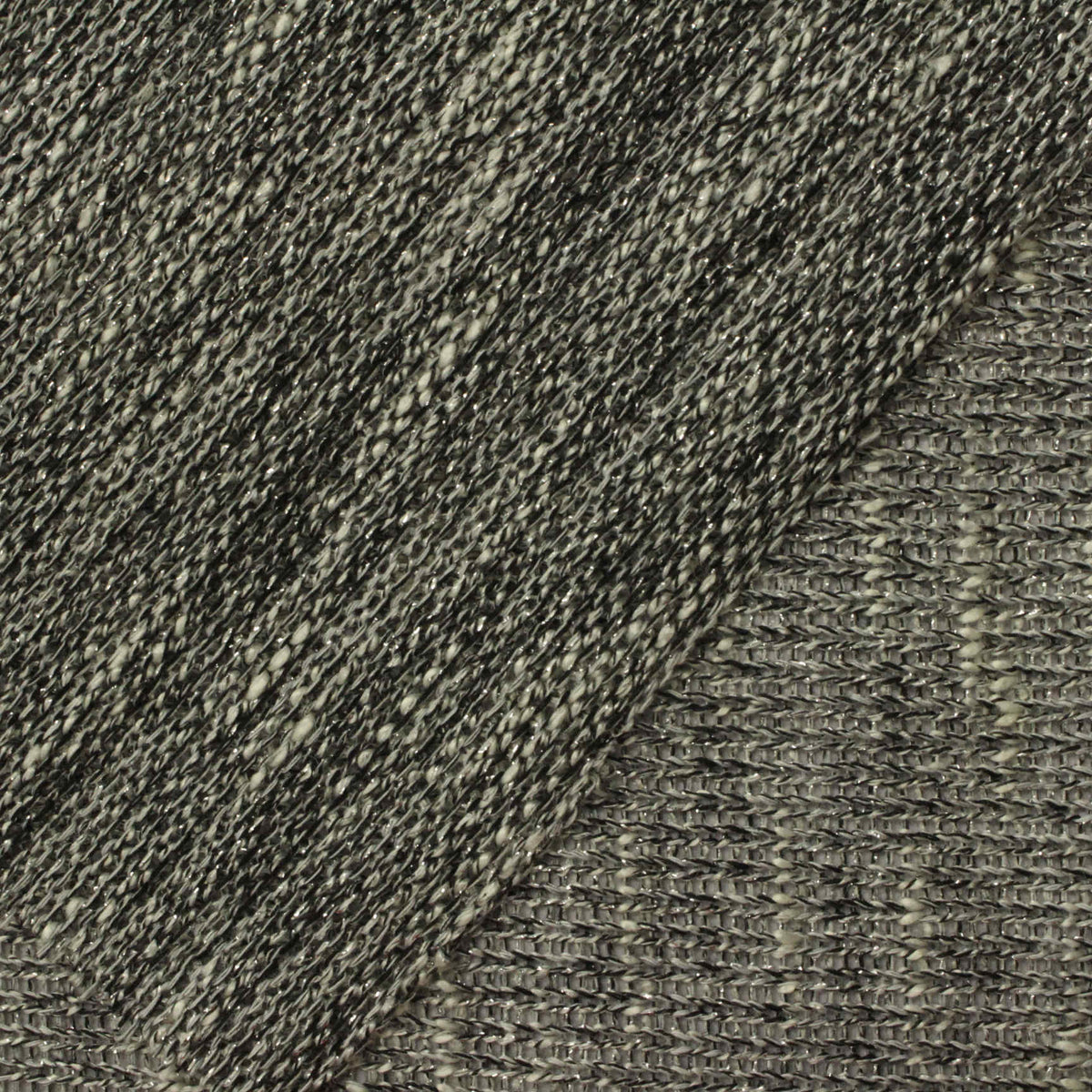 Black Marl Chunky Knit, Poly-Metallic, 200 gsm