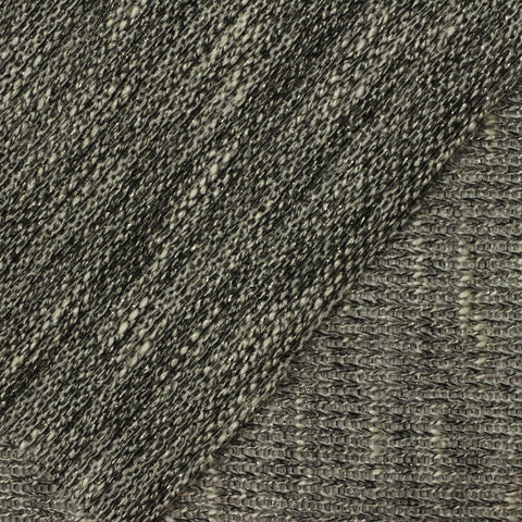 Black Marl Chunky Knit, Poly-Metallic, 200 gsm