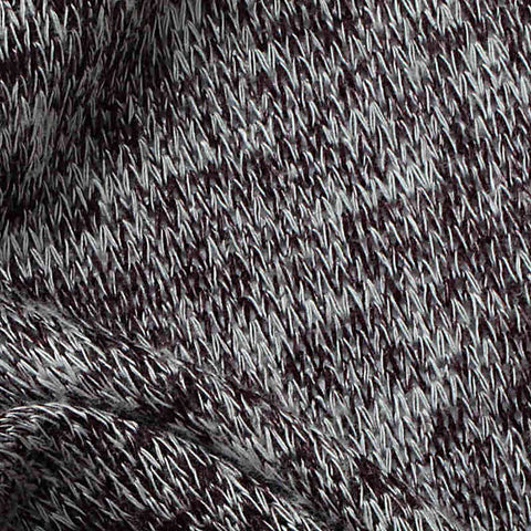 Dark Red Marl Chunky Knit, Viscose-Poly, 150 gsm