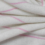Pink Horizontal-Stripe Chunky Knit — texture