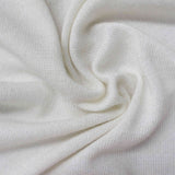Polyester Cotton Stretch Chunky Knit Fabric, 190 gsm, 150 cm — White