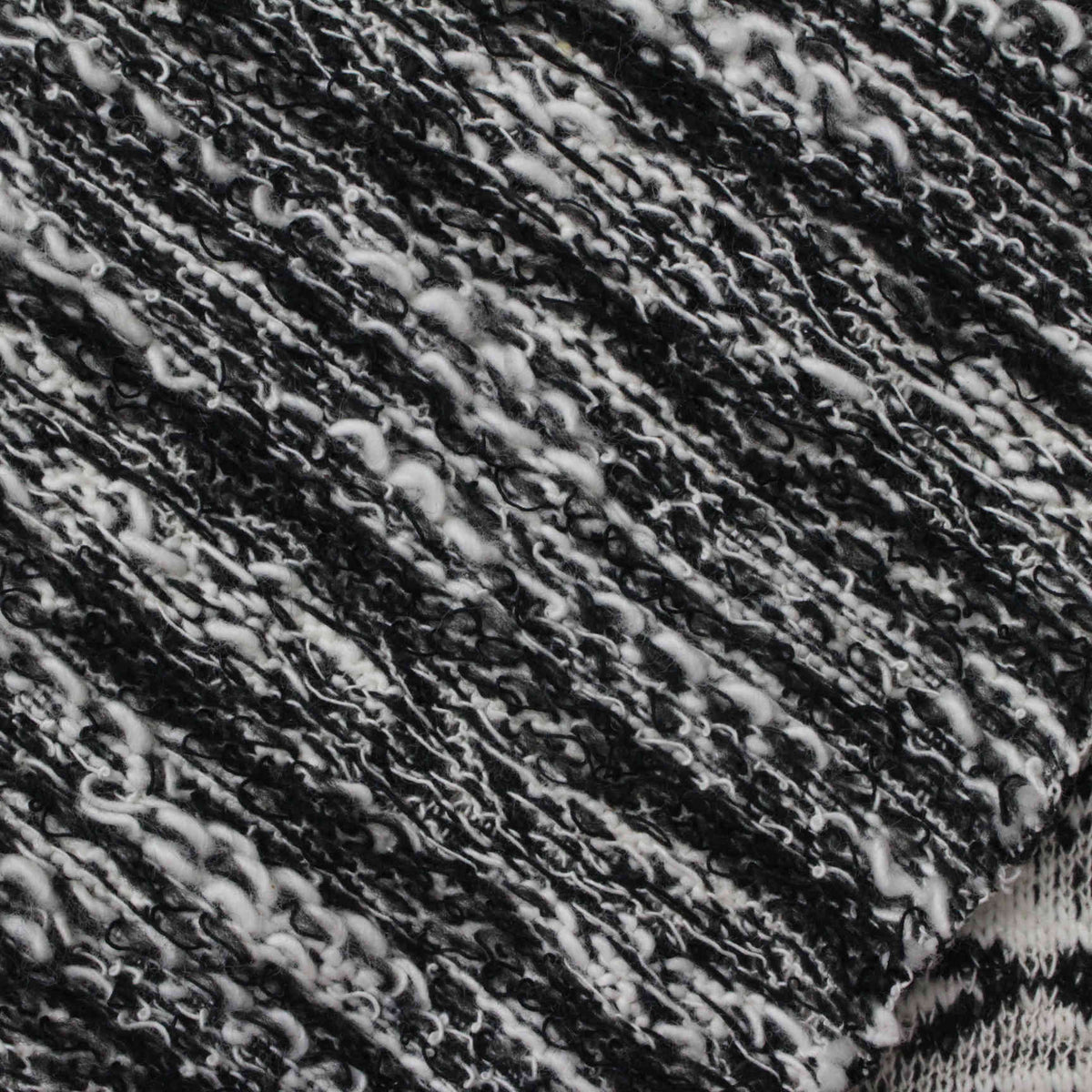 Black Marl Chunky Knit, Cotton-Poly, 280 gsm, 150 cm