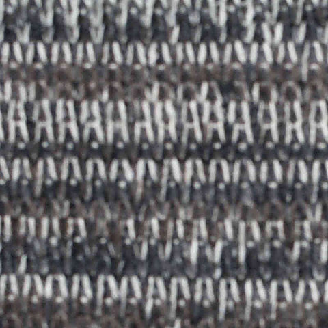 Marled White Horizontal-Stripe Chunky Knit, Polyester