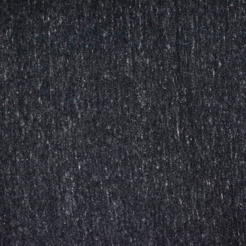 Dark Grey Marl Jersey Knit, Cotton-Poly, 142 gsm