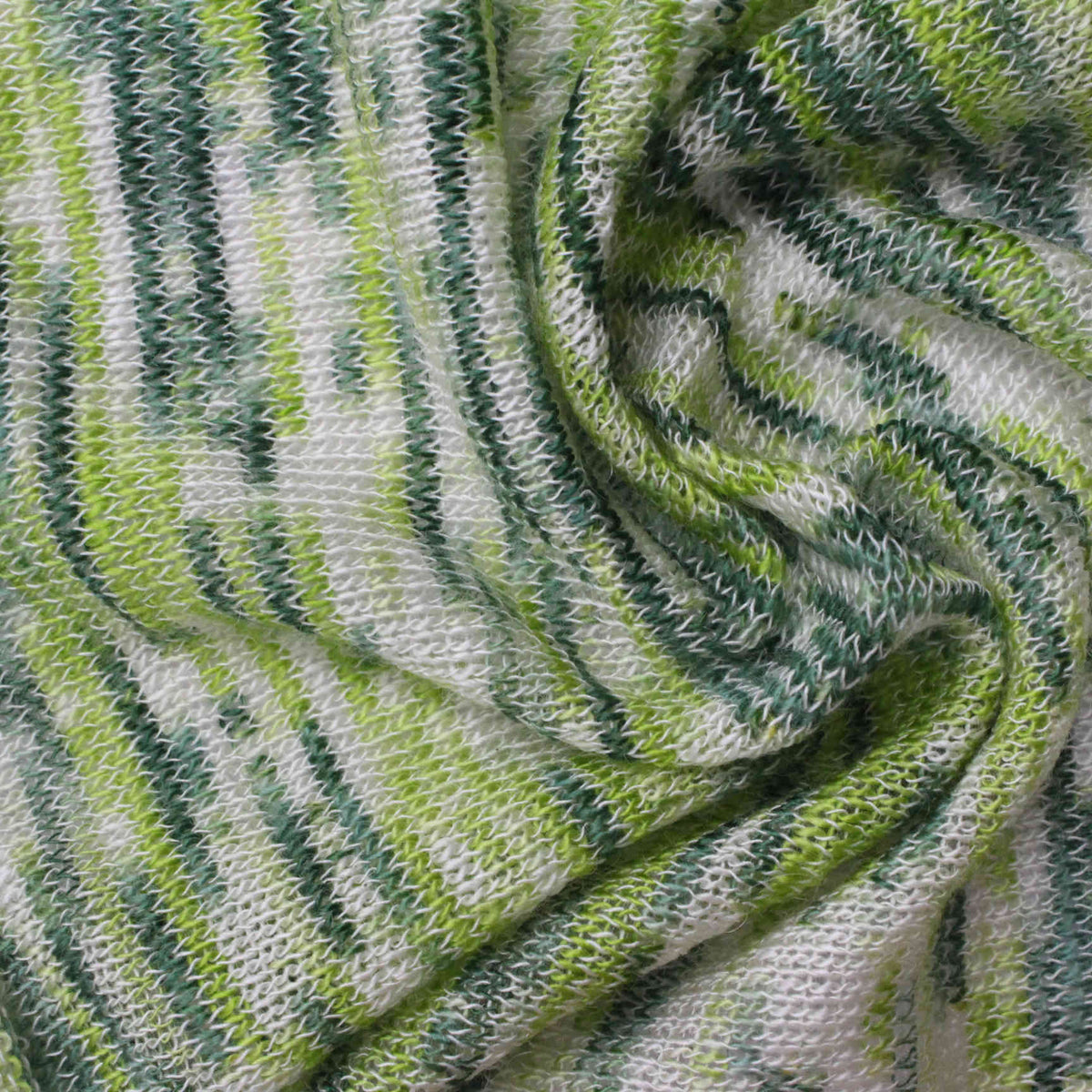 Green Marl Chunky Knit, Polyester, 100 gsm