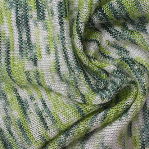 Green Marl Chunky Knit, Polyester, 100 gsm