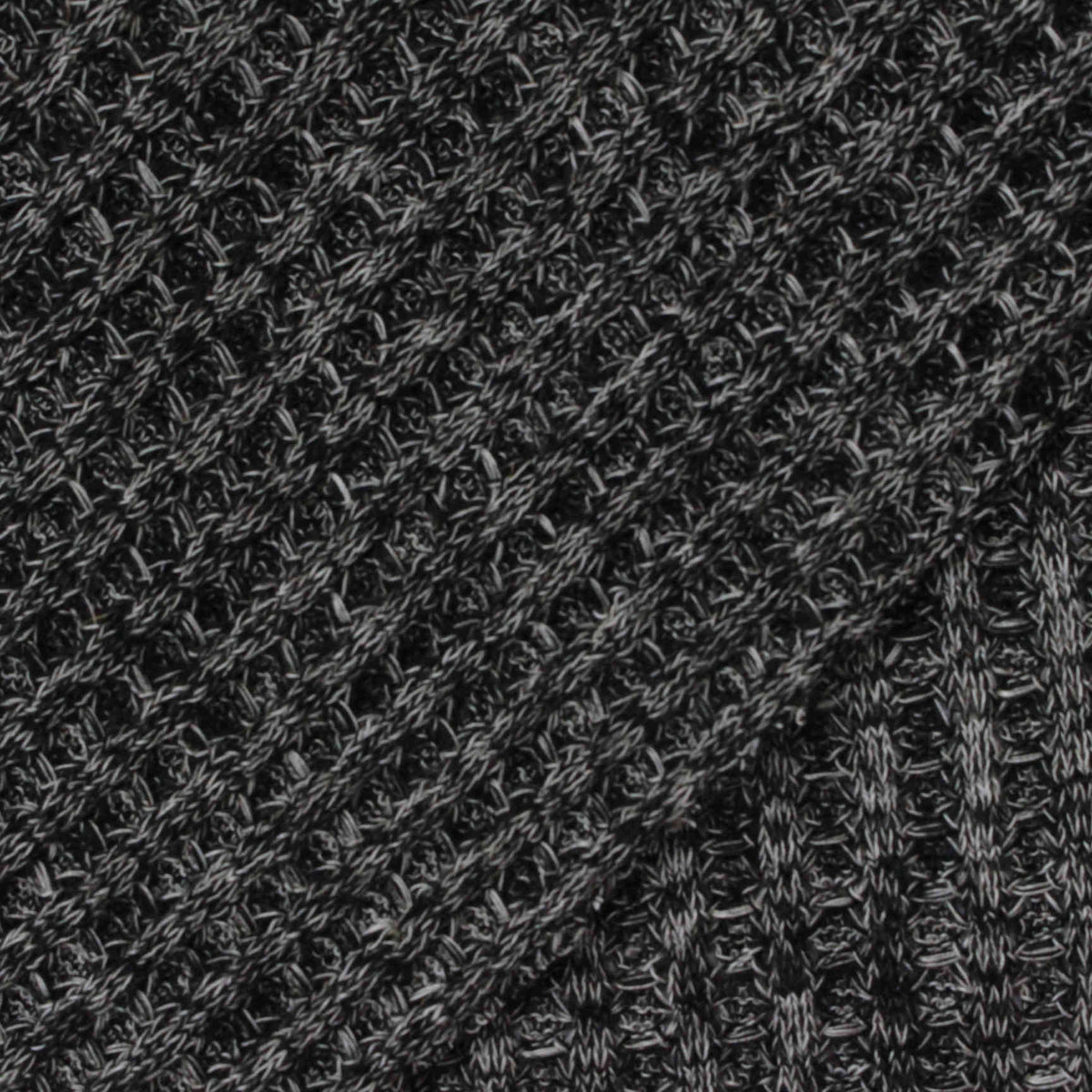 Dark Grey Marl Waffle Knit, Polyester, 200 gsm, 152 cm